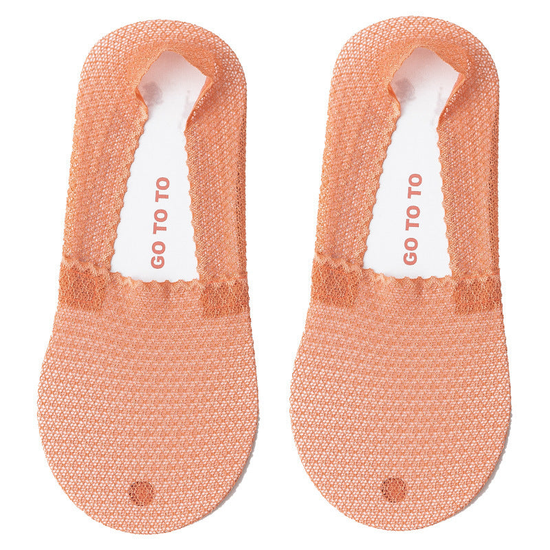 ラブリーレース フットカバー | アイスシルク薄手レディース夏用