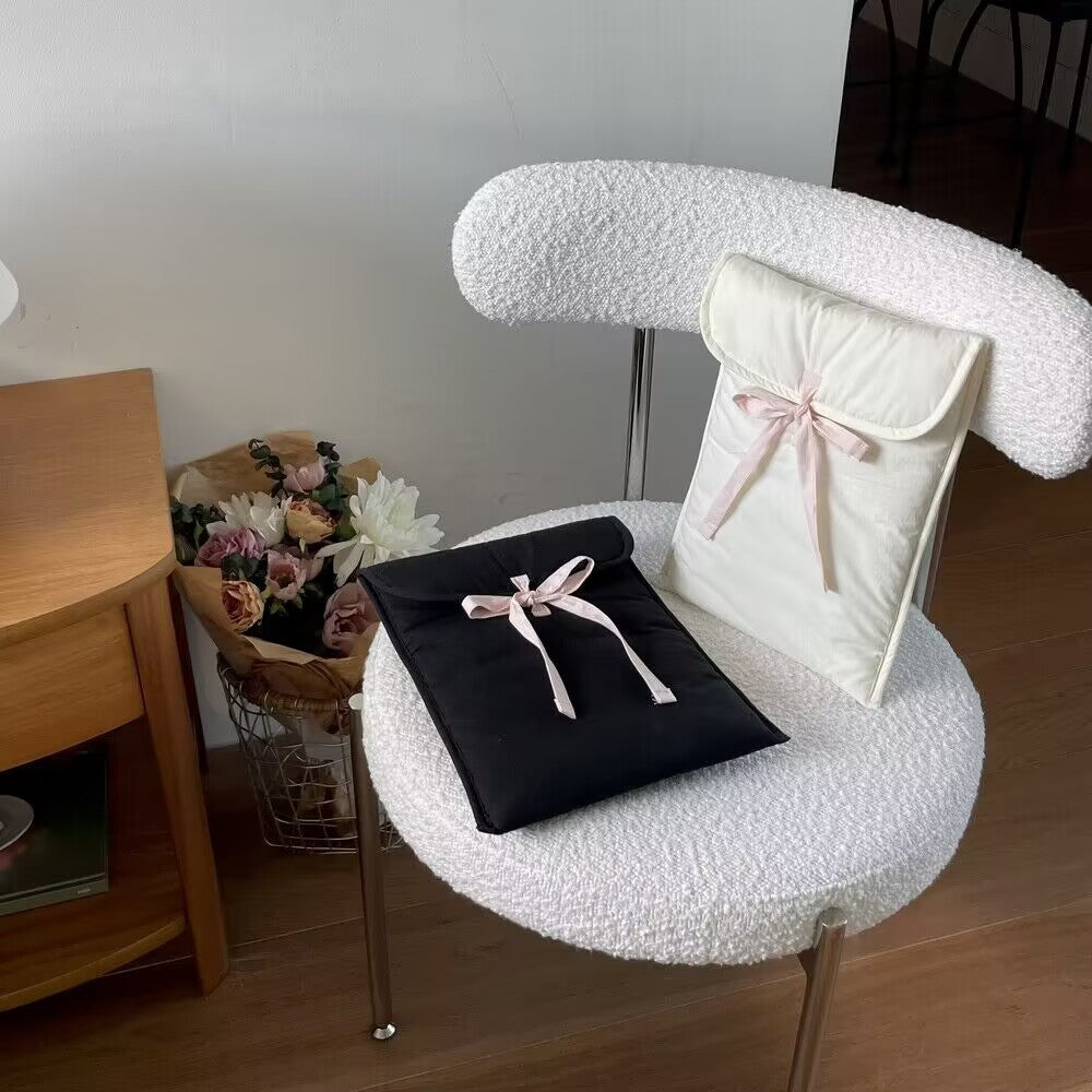 バレリーナクチュール_レディース バレエスタイル リボン付き キルティングノートPCバッグ