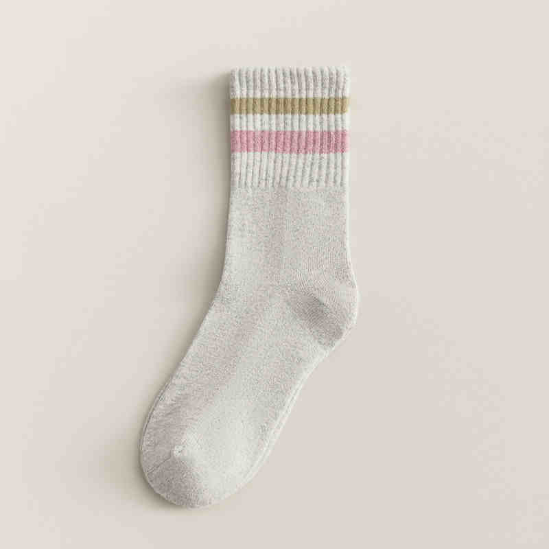 コンフォパイル_ミドル丈 無縫製 厚手パイル あったかソックス