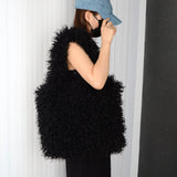 モコトート_ふわもこ フェイクファー 大容量 トート&ショルダーバッグ