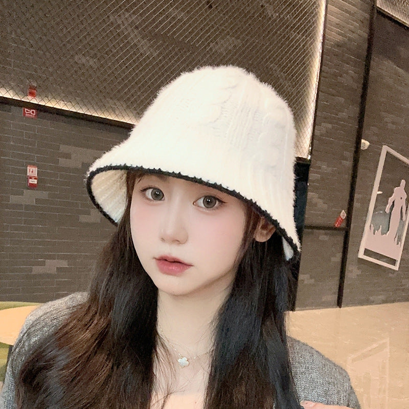 ラムモコ_秋冬 レディース 新作 ふわもこ ラムウールバケットハット