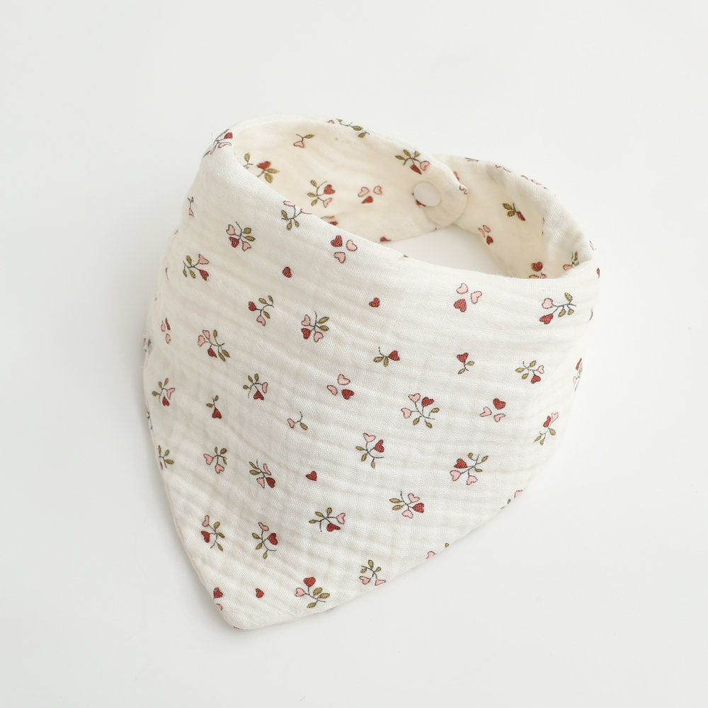 モスリンスマイル_モスリンガーゼ ベビー三角スタイ よだれかけ スカーフタイプ