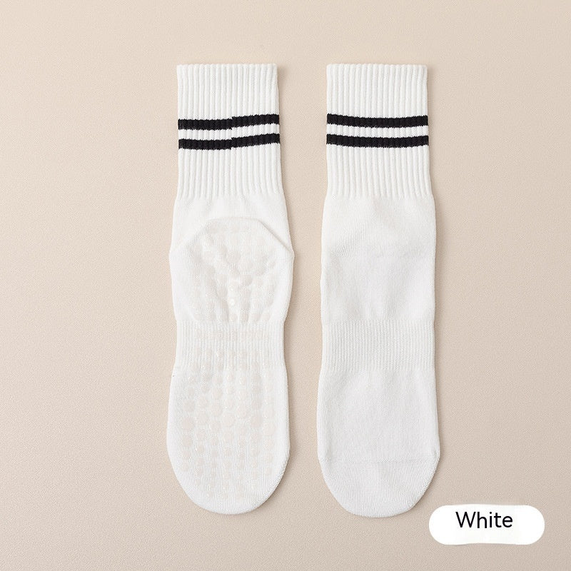 ヨガフィット5_ミドル丈 防臭 ノンスリップ 室内用ソックス