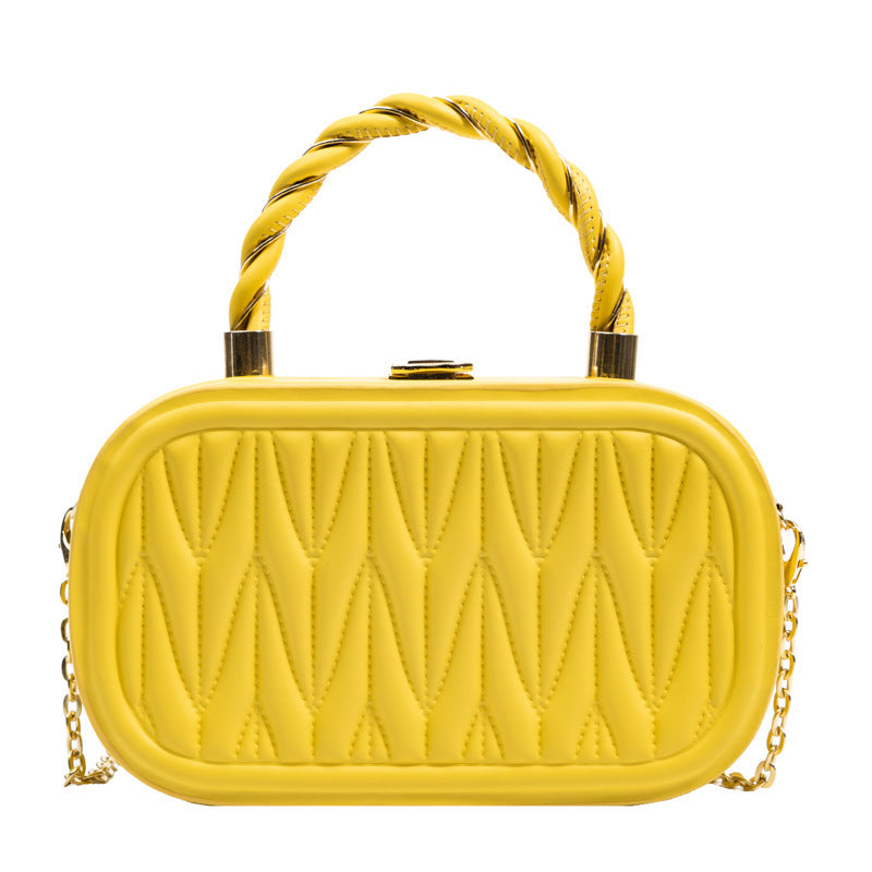 BOX CHAIN_Mini Square Box Chain Shoulder/Crossbody Bag