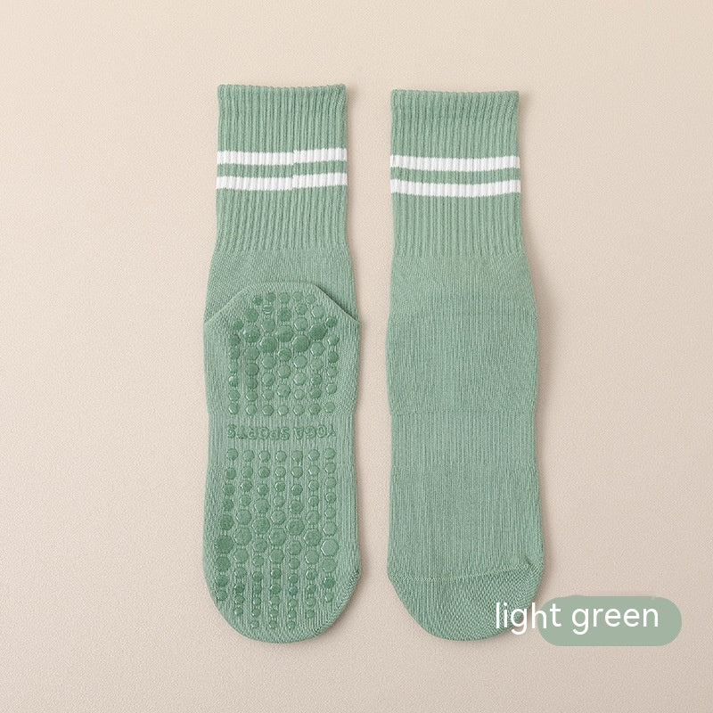 ヨガフィット5_ミドル丈 防臭 ノンスリップ 室内用ソックス