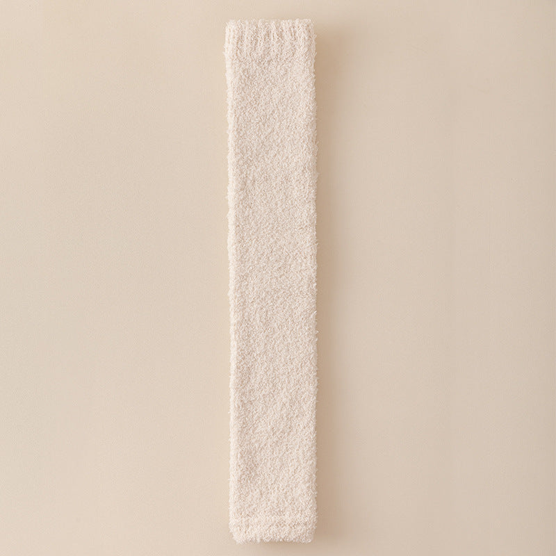 レッグウォーマー_リラックスウォーム 冬あったか レディース ふわもこ かかと・ひざ保護 二役ソックス