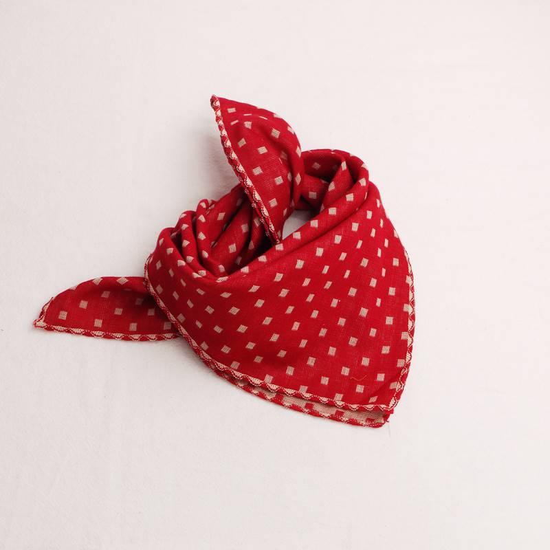 コットンスマイリー_コットン素材 キッズ三角ネックスカーフ 男女兼用 よだれかけにも