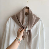 トライウォーム_三角バインダー式 多機能ニットスカーフ レディース 暖かいオールマッチ