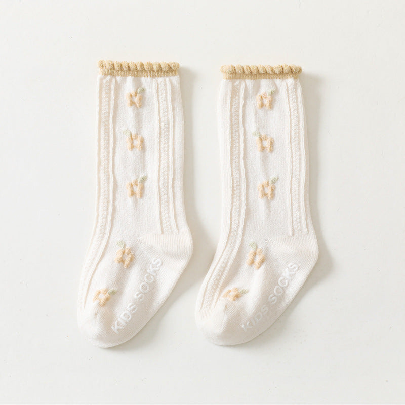 ベビースマイル フラワー柄ソックス | 個性派デザインセット