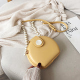 パールミュゼ_パール付き ミニクロスボディバッグ レディース