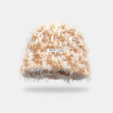 モコフード_冬 ふわもこ耳あて付き フード型防寒ボンネット帽子