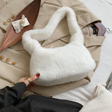 モコスリング_ふわもこ ワンショルダーメッセンジャーバッグ レディース