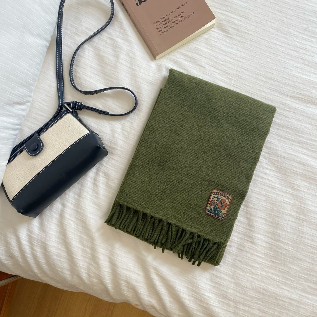 カシミヤタッチ・デイズ_カシミヤタッチ 男女兼用 あったか冬マフラー 学生・カップルにも