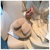 モコラ_ふわふわ イヤーデザイン ミニラウンド チェーンバッグ