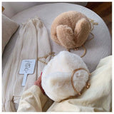 モコラ_ふわふわ イヤーデザイン ミニラウンド チェーンバッグ