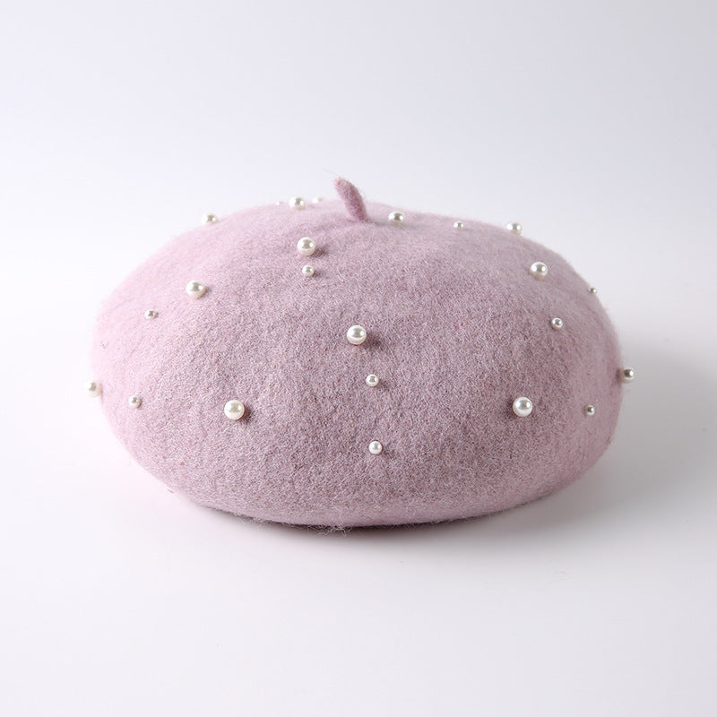 パールバド_秋冬 レディース 可憐パールつぼみハット