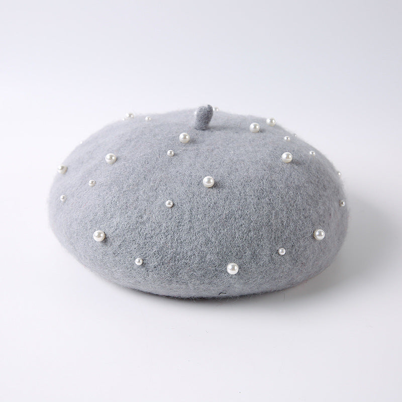 パールバド_秋冬 レディース 可憐パールつぼみハット