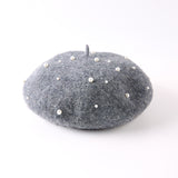 パールバド_秋冬 レディース 可憐パールつぼみハット