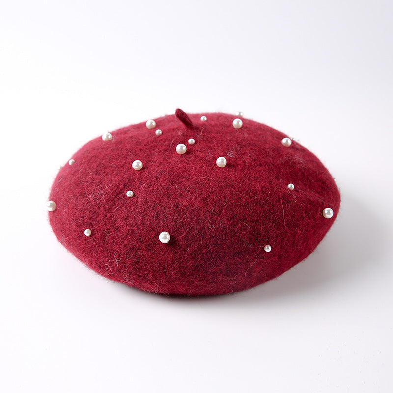 パールバド_秋冬 レディース 可憐パールつぼみハット