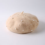 パールバド_秋冬 レディース 可憐パールつぼみハット