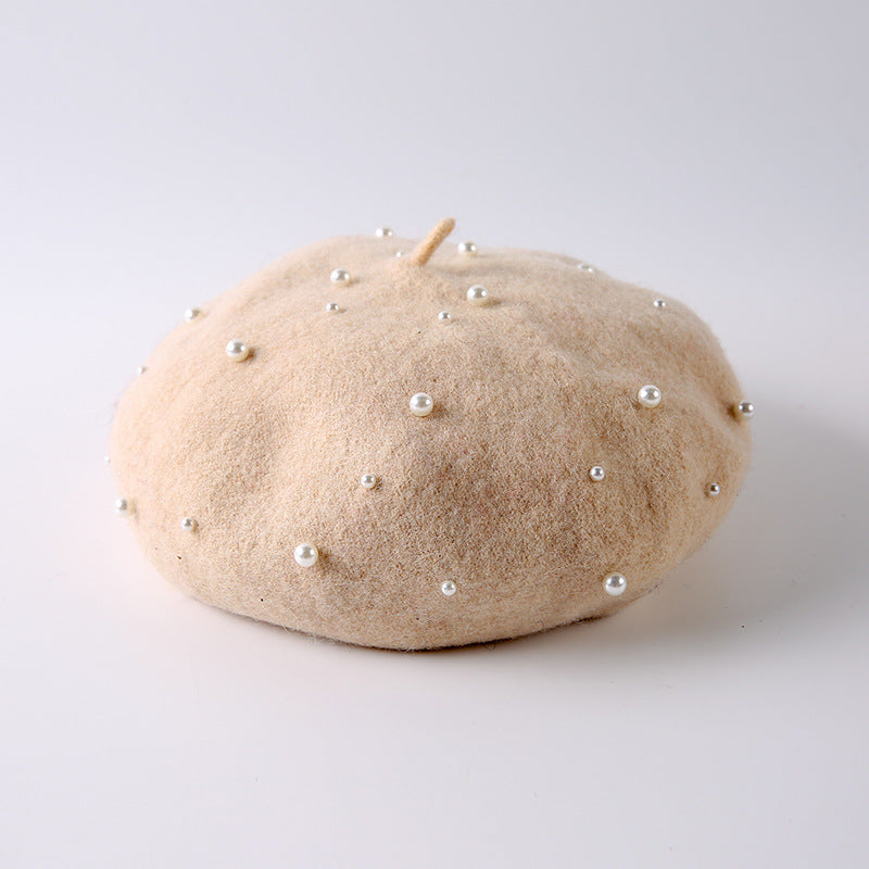 パールバド_秋冬 レディース 可憐パールつぼみハット