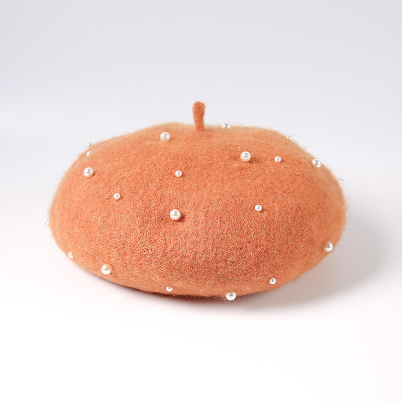 パールバド_秋冬 レディース 可憐パールつぼみハット