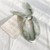 ミニリボーム_薄手ミニスカーフ ヘアバンド兼用 レディース