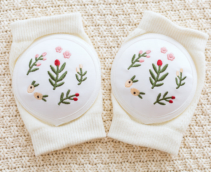 ベビースマイル_ベビー 膝保護 ソックス 夏用 通気性 メッシュ素材 転倒防止 クッション付き