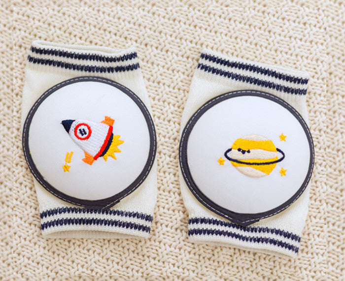 ベビースマイル_ベビー 膝保護 ソックス 夏用 通気性 メッシュ素材 転倒防止 クッション付き