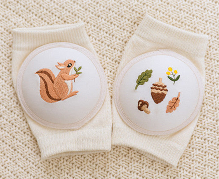 ベビースマイル_ベビー 膝保護 ソックス 夏用 通気性 メッシュ素材 転倒防止 クッション付き