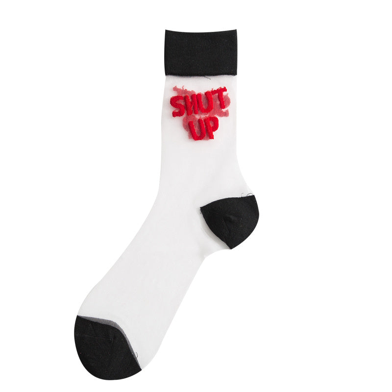 ルミナスレース_レディース グラスシルク クリスタルソックス 薄手 チューブタイプ 夏用