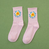 フラワーブリーズ_レディース フラワー柄 コットンソックス