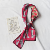 サテンエレ_上品でシンプルな ダブルサテン シルクスカーフ