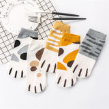 アニマルスイート_猫の肉球ソックス 可愛いデザイン 秋冬用