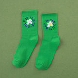 フラワーブリーズ_レディース フラワー柄 コットンソックス