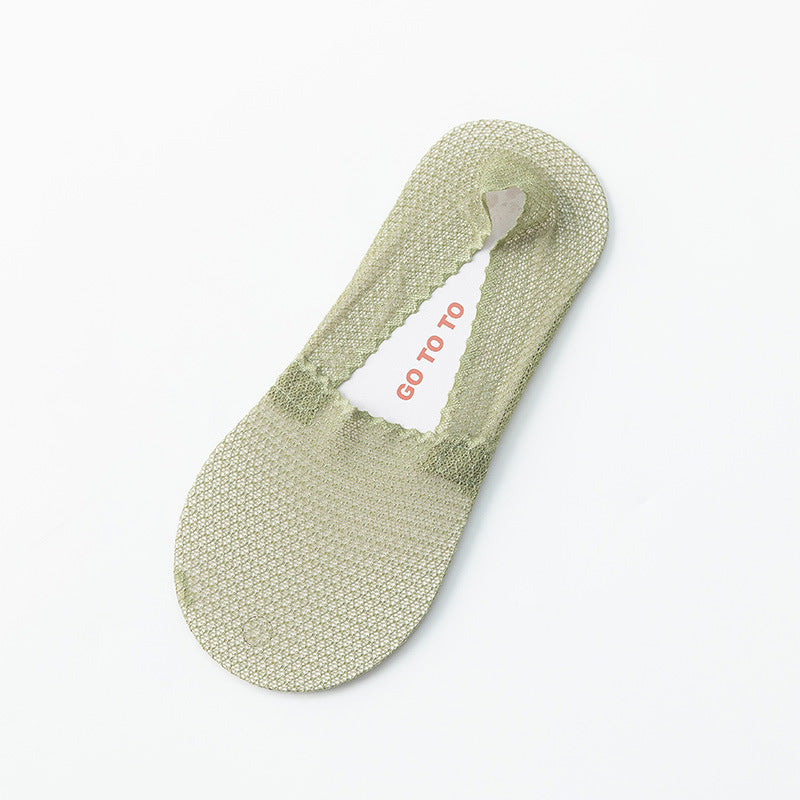 ラブリーレース フットカバー | アイスシルク薄手レディース夏用