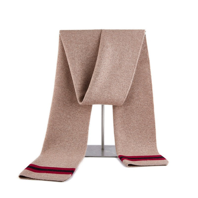 カシミヤストライプ_上質カシミヤ ストライプ柄マフラー