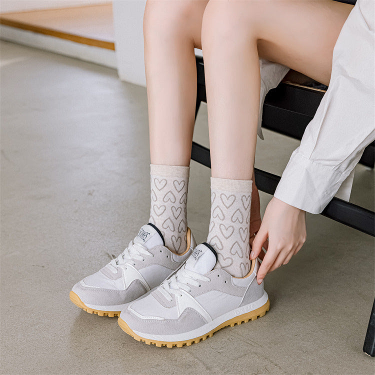 レディース カラーブロックソックス | おしゃれ快適カジュアル(5足/1足)