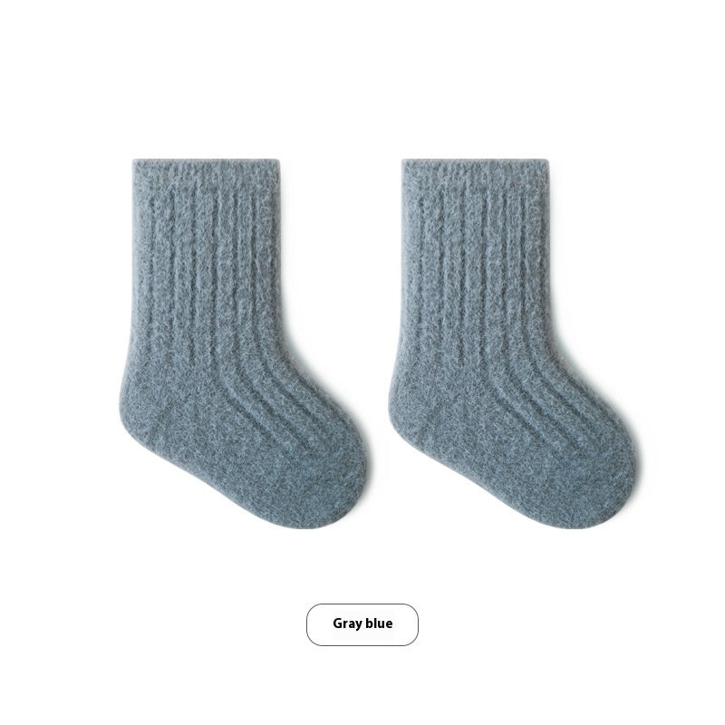 ベビースマイル_秋冬 ベビー ふわあつ しめつけない ルーズ口ソックス