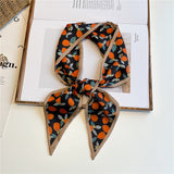 フルーツシルキー_細長タイプ フルーツ柄 シルクスカーフ ツイリー風