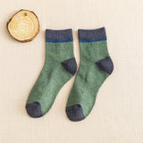 カラーブロック_メンズ 配色 ミドル丈 ソックス ベーシックスタイル