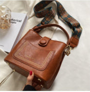 Notch_One-shoulder & Crossbody Unique Design Bucket Bag