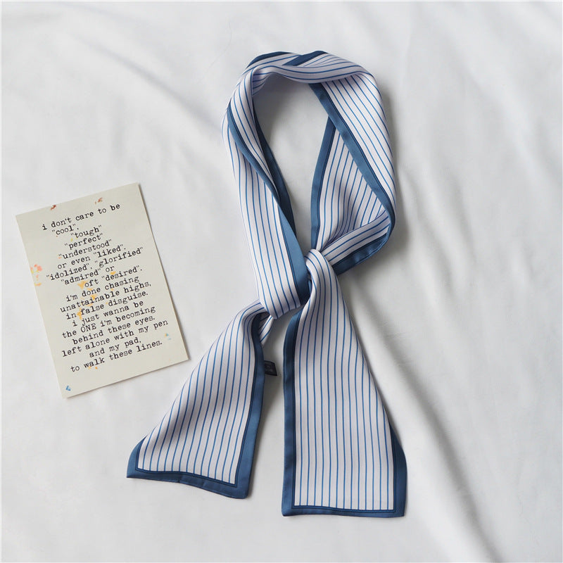 サテンエレ_上品でシンプルな ダブルサテン シルクスカーフ