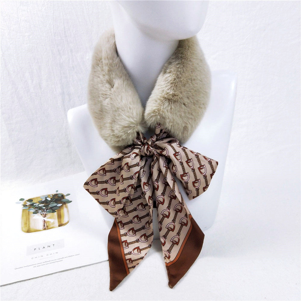 ファームーン_韓国風 厚手あったか冬マフラー レディーズ向け