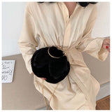 モコラ_ふわふわ イヤーデザイン ミニラウンド チェーンバッグ