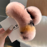 クロウェル_ファーリボン ヘアクリップ