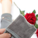 ディアベル_レディース 秋冬あったか ディアスキン風ベルベット手袋 自転車・外出用