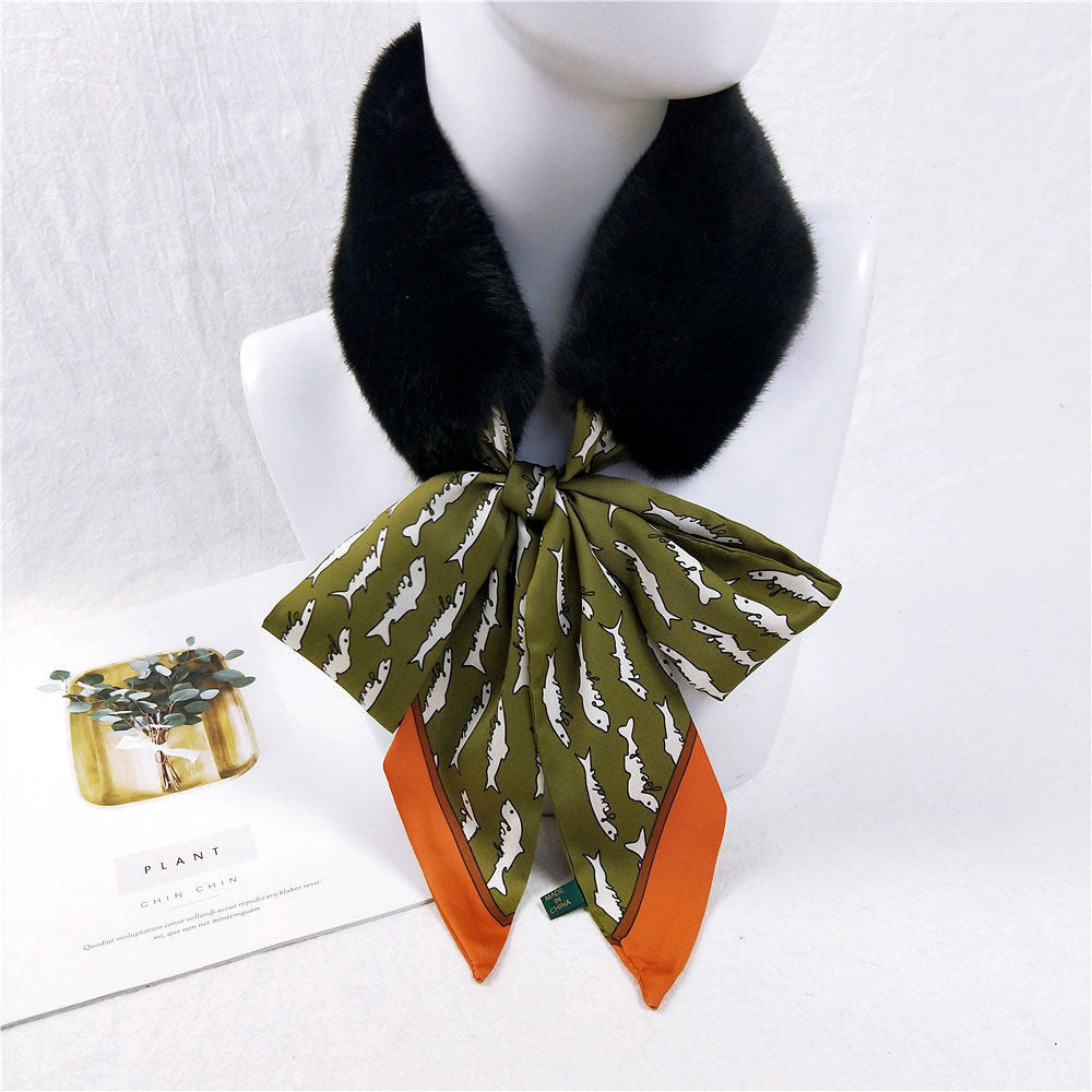 ファームーン_韓国風 厚手あったか冬マフラー レディーズ向け