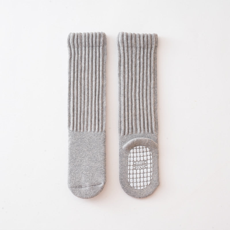 ベビースマイル_冬 ベビー ふわあつ タオル編み ロングソックス