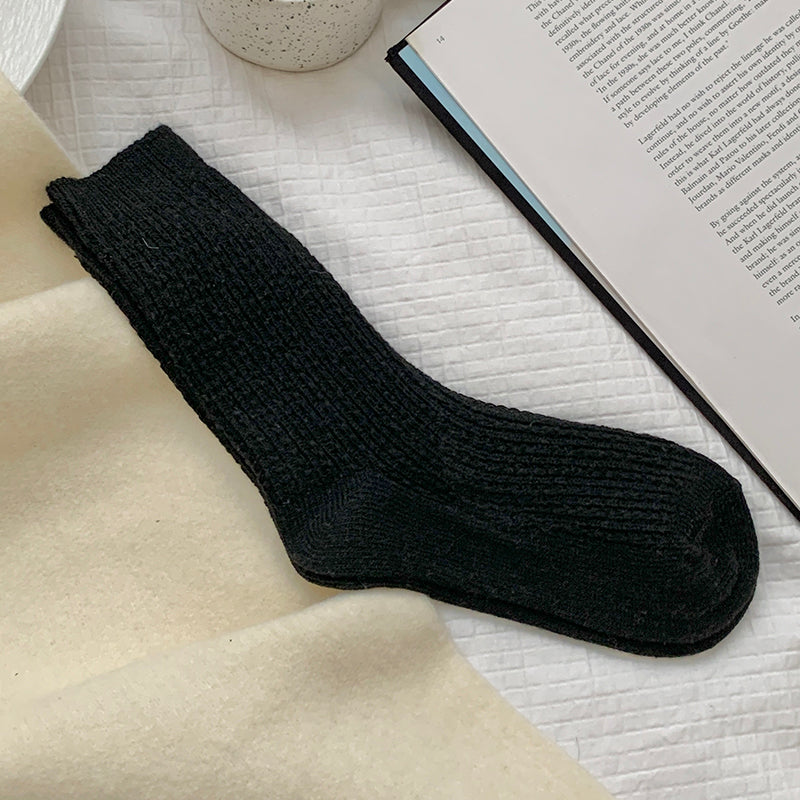 デイリーウォーム_レディース 厚手 裏起毛 あったかウールソックス